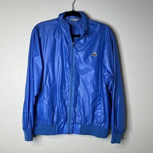 Vintage Lacoste Jacket Womens XL Blue Windbreaker Nylon Bomber Casual